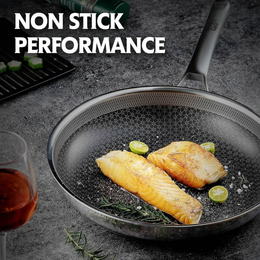 Aceself 10 Inch Nonstick Frying Pan - PFOA Free, Induction Compatible, Dishwasher & Oven Safe Hybrid Skillet for Gas & Ceramic Cooktops