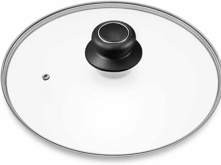 CORYTAO 10 Inch Tempered Glass Lid for Cast Iron Skillets, Pans & Woks - Heat Resistant Handle, Shatterproof Cover for 10" Cookware