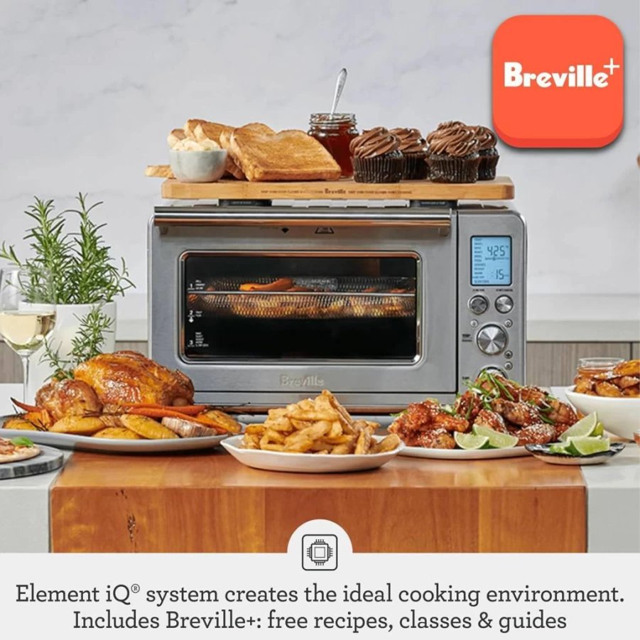 Breville BOV860BSS Smart Oven Air Fryer with Convection, Brushed Stainless Steel Countertop Oven