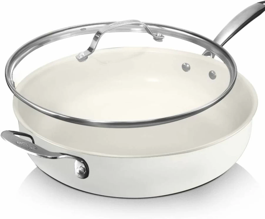 GOTHAM STEEL 10-Inch Ceramic Nonstick Frying Pan Skillet - Oven & Dishwasher Safe, Non-Toxic Cookware with Stay-Cool Handle