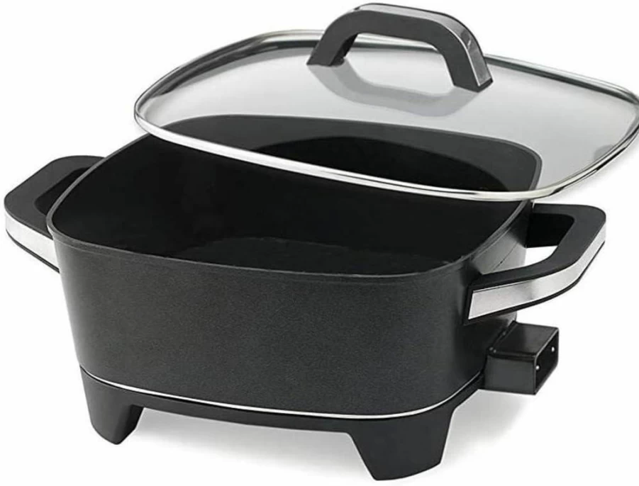 Nesco ES-08 8-Inch Electric Skillet - 800W Non-Stick Frying Pan, Black Countertop Cooker for Fast Heating