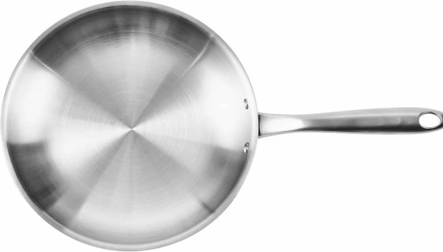 CHEF TOPF 10-Inch 5-Ply Stainless Steel Frying Pan - Professional Induction & Oven Safe Cookware with Brushed Finish, Dishwasher Safe