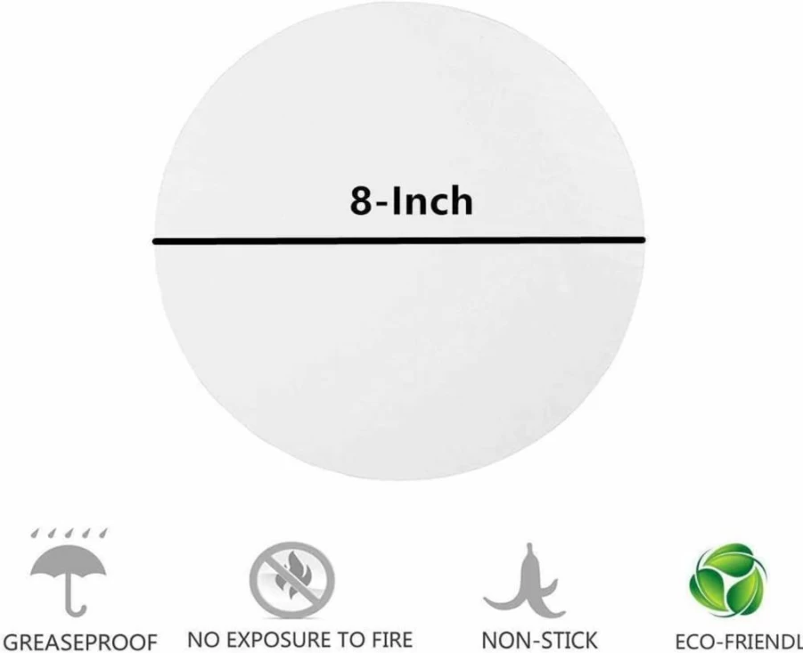 WANTan 8 Inch Parchment Paper Baking Circles - 200 Pack, Non-Stick Baking Liners for Cakes, Cheesecakes, Air Fryer, Dutch Oven, and Tortilla Press