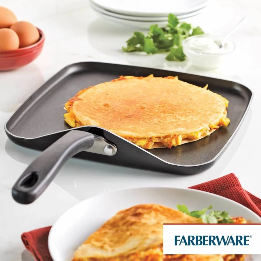 Farberware Diamondmax Nonstick 12-Inch Skillet - Aqua, Dishwasher Safe Frying Pan