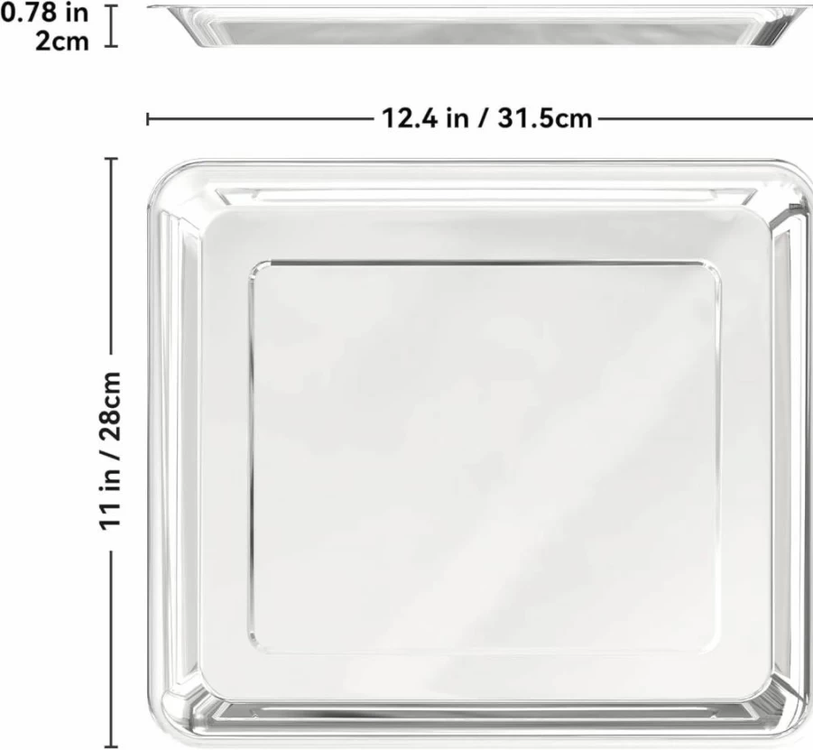 SettleDown Stainless Steel Air Fryer Basket & Tray Replacement for Cuisinart TOA-60 TOA-65 TOA-70 Toaster Oven Accessories