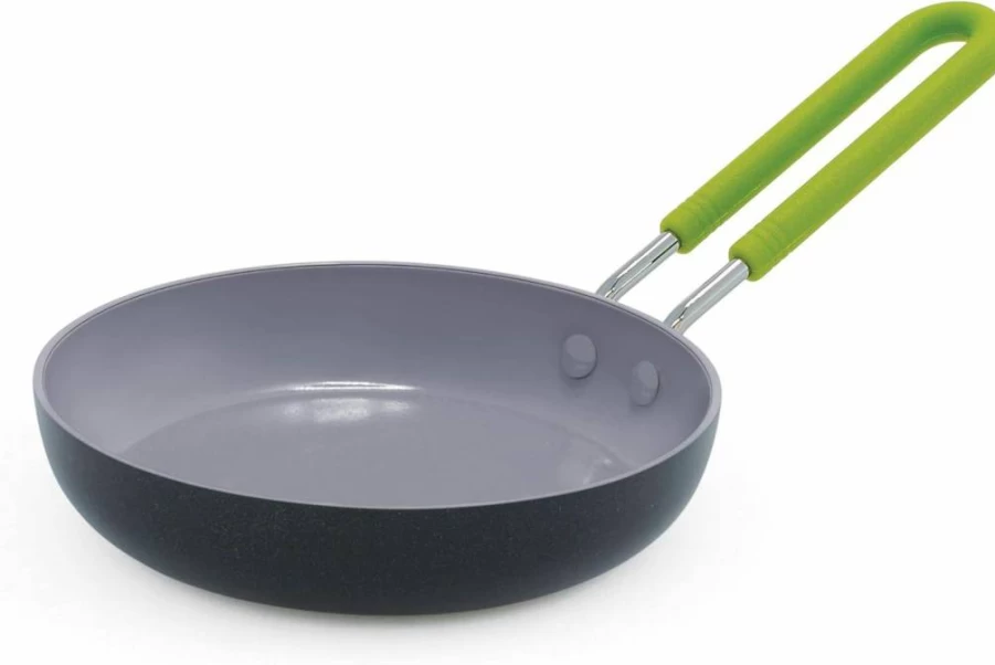 GreenPan Mini 5" Nonstick Ceramic Egg Pan - PFAS-Free, Dishwasher Safe, Stay Cool Handle, Black - Healthy Cookware
