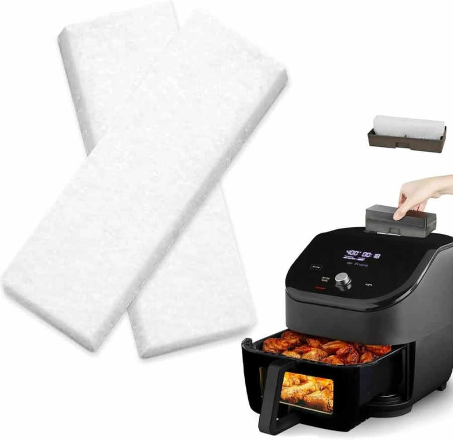 12-Pack Noafocks Air Fryer Replacement Filters Compatible with Instant Vortex Plus 6QT – Odor-Removing, Durable & Washable Accessories (White)