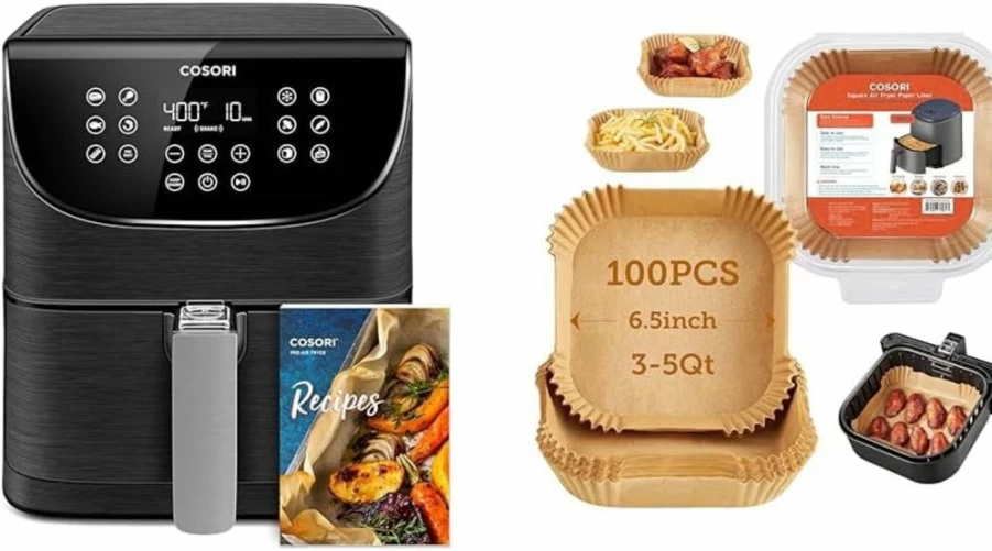 COSORI Pro II Air Fryer 5.8 Quart, 13-in-1 Digital Airfryer with Detachable Square Basket, 100+ Recipes, Dishwasher Safe, Upgraded 2nd Generation, Black