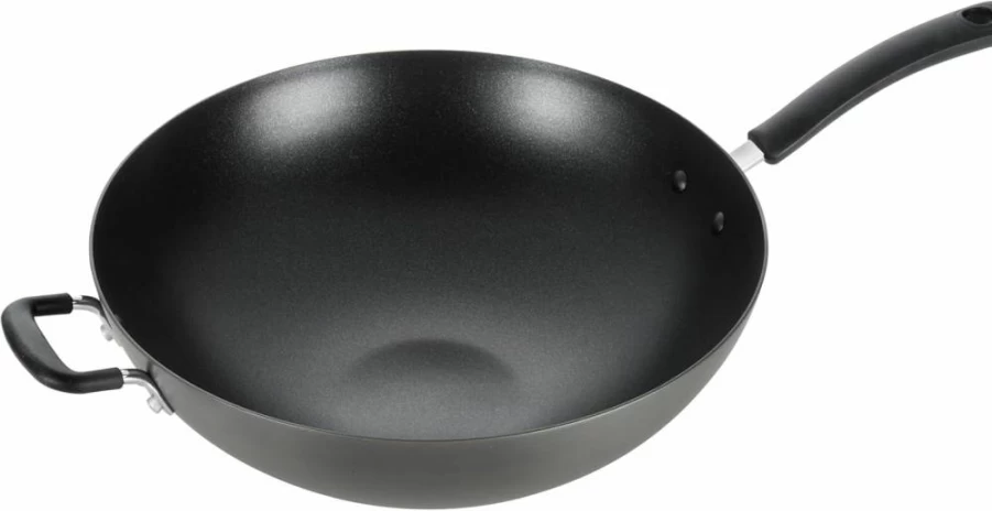 Tefal Ultimate Hard Anodized Nonstick 14-Inch Wok Pan - Oven Safe to 350°F, Dishwasher Safe, Deep Frying, Stir-Fry, Saute, Braise, Stew - Versatile Cookware for Kitchen
