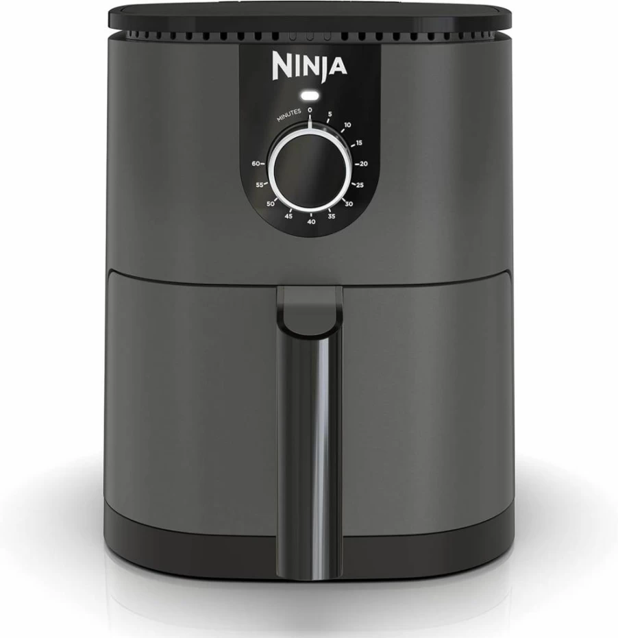 Ninja AF080 Mini Air Fryer 2QT, Compact Nonstick Basket, Quick Set Timer, Energy Efficient, Grey – Perfect for Small Spaces & Quick Meals