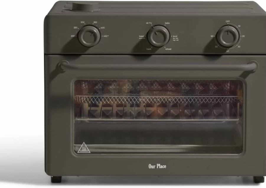 Our Place Wonder Oven: 6-in-1 Air Fryer Toaster Oven with Steam Infusion, Compact Countertop Design, Fast Preheat for Air Frying, Baking, Roasting & Reheating (Blue Salt)