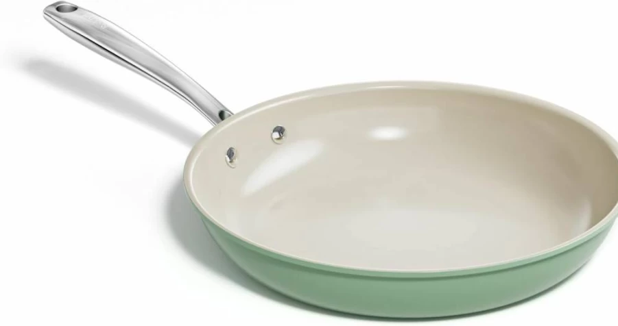Redchef 8 Inch Ceramic Nonstick Frying Pan Skillet, PTFE/PFOA/PFAS Free, Induction Compatible, Oven & Dishwasher Safe, Stay Cool Handle, Blue