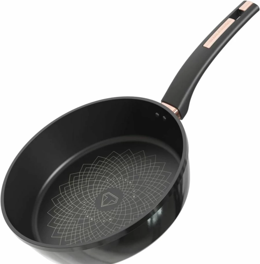 Sunhouse 8 Inch Stainless Steel Frying Pan, 18/10 Whole-Clad Oven Safe Skillet with Stay-Cool Handle, Dishwasher Safe for All Cooktops