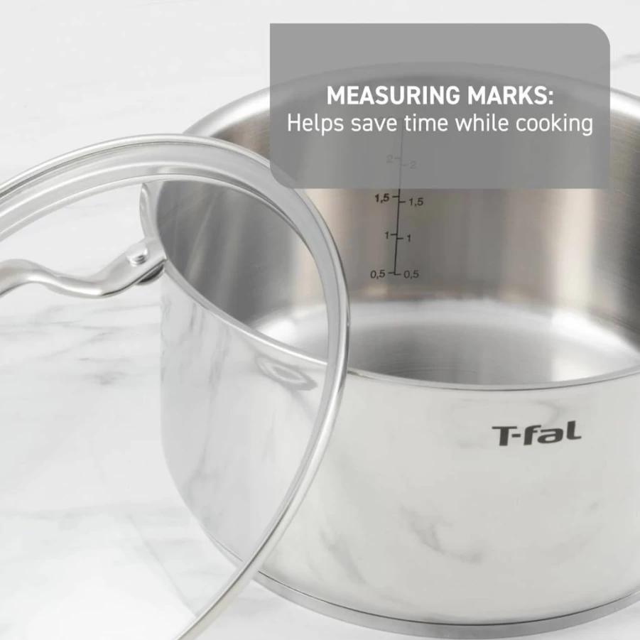 T-Fal Signature 12-Piece Nonstick Cookware Set - Oven Safe to 350°F, Dishwasher Safe, Includes Fry Pans, Saucepans, Saute Pan, Dutch Oven & Griddle, Black