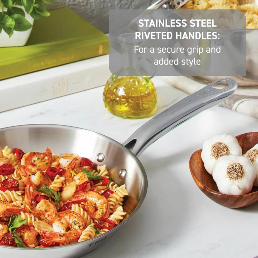 T-Fal Signature 12-Piece Nonstick Cookware Set - Oven Safe to 350°F, Dishwasher Safe, Includes Fry Pans, Saucepans, Saute Pan, Dutch Oven & Griddle, Black