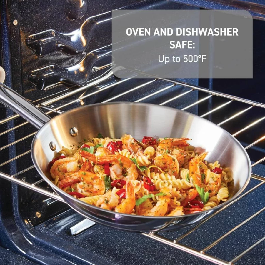T-Fal Signature 12-Piece Nonstick Cookware Set - Oven Safe to 350°F, Dishwasher Safe, Includes Fry Pans, Saucepans, Saute Pan, Dutch Oven & Griddle, Black