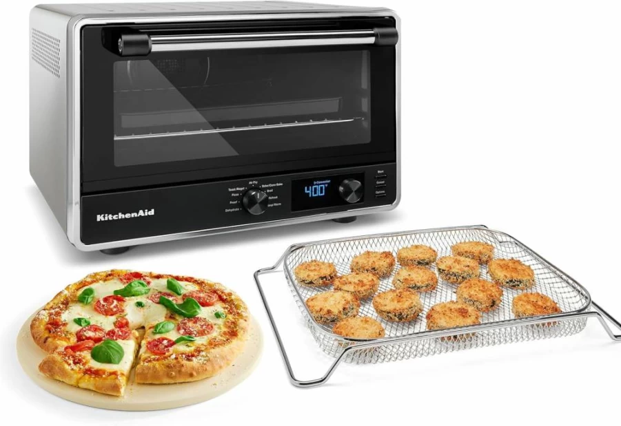 KitchenAid KCO124BM Black Matte Digital Air Fryer Toaster Oven with Countertop Convection Cooking