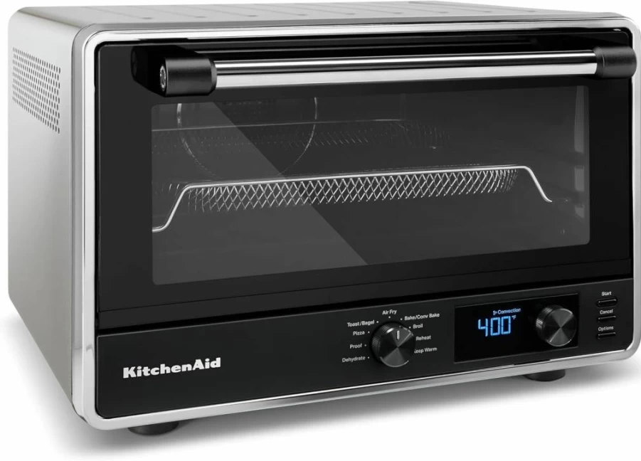 KitchenAid KCO124BM Black Matte Digital Air Fryer Toaster Oven with Countertop Convection Cooking