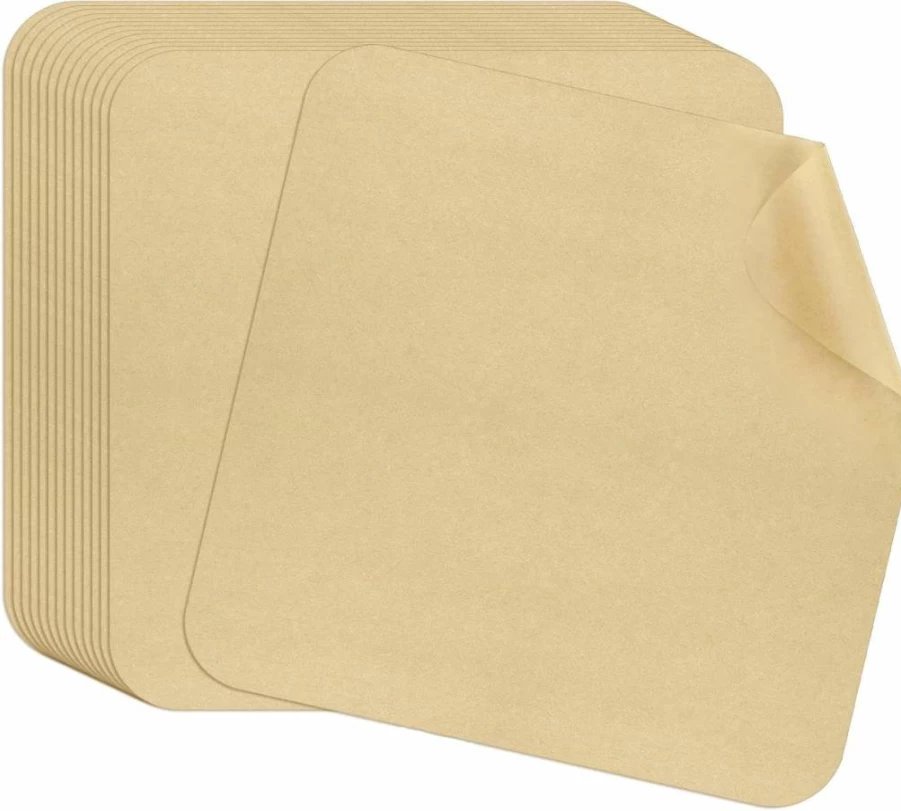 WMKGG 100-Pack 12x12 Inch Unbleached Air Fryer Parchment Paper Sheets, Pre-Cut Square Liners Compatible with Ninja Foodi, Cuisinart Toaster Oven & Microwave, Disposable Non-Stick Baking Paper