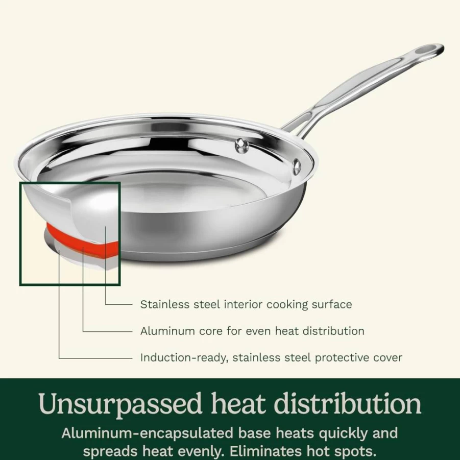 Cuisinart 722-20 8-Inch Open Stainless Steel Skillet, Chef's Classic Cookware Collection