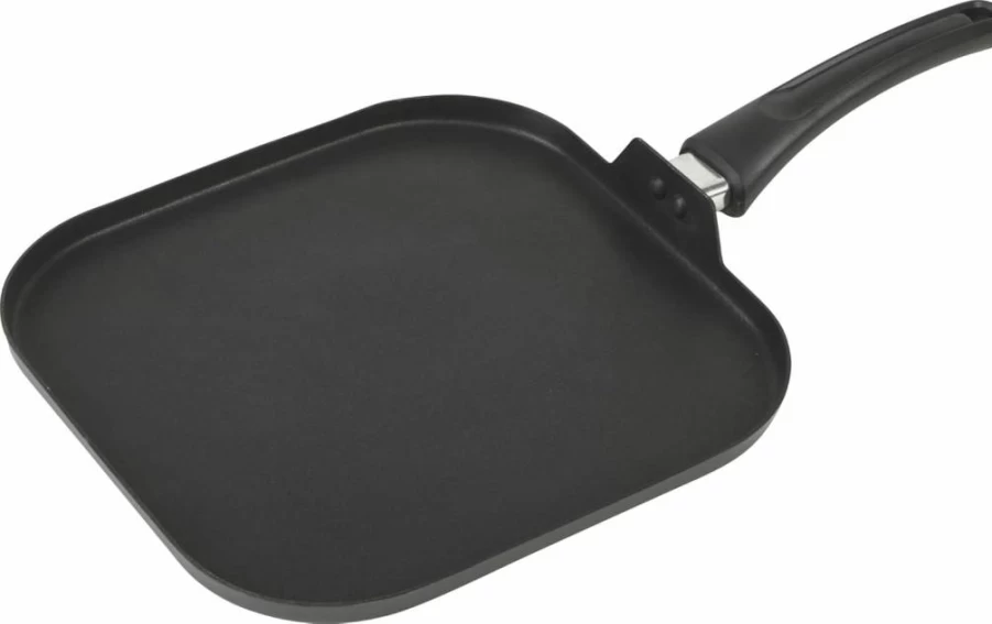 GoodCook 11-Inch Nonstick Square Griddle Pan for Even Heat Distribution, Ergonomic Handle, Perfect for Eggs, Bacon & Breakfast, Durable Black Aluminum Frying Pan