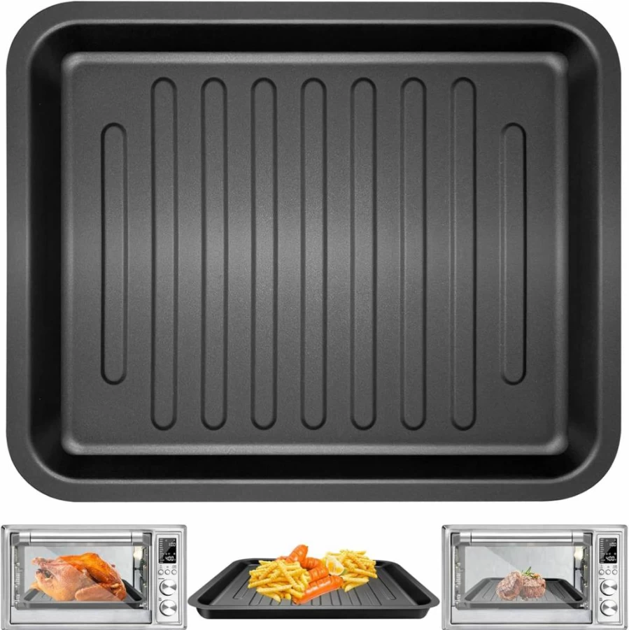 GWY 14"x12" Non-Stick Air Fryer Oven Accessories Set - Replacement Rack, Grill Pan & Crisper Tray for Cosori 12-in-1 C130/CS130/CO130 Convection Ovens