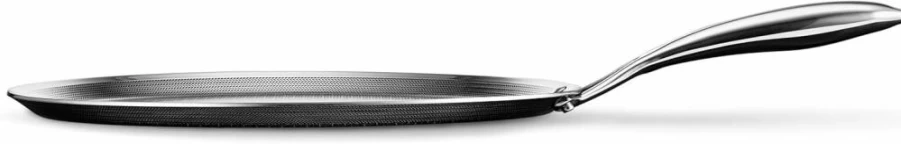 HexClad 12-Inch Hybrid Nonstick Griddle Pan – Induction Ready, Oven & Dishwasher Safe, Stay-Cool Handle, Works on All Cooktops