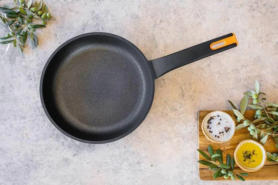 BRA Non-Stick Frying Pan Set - 8 & 10.2 Inch Cast Aluminum Cookware | PFOA-Free, Induction Compatible | Heat-Resistant Handle, Warp-Resistant Design