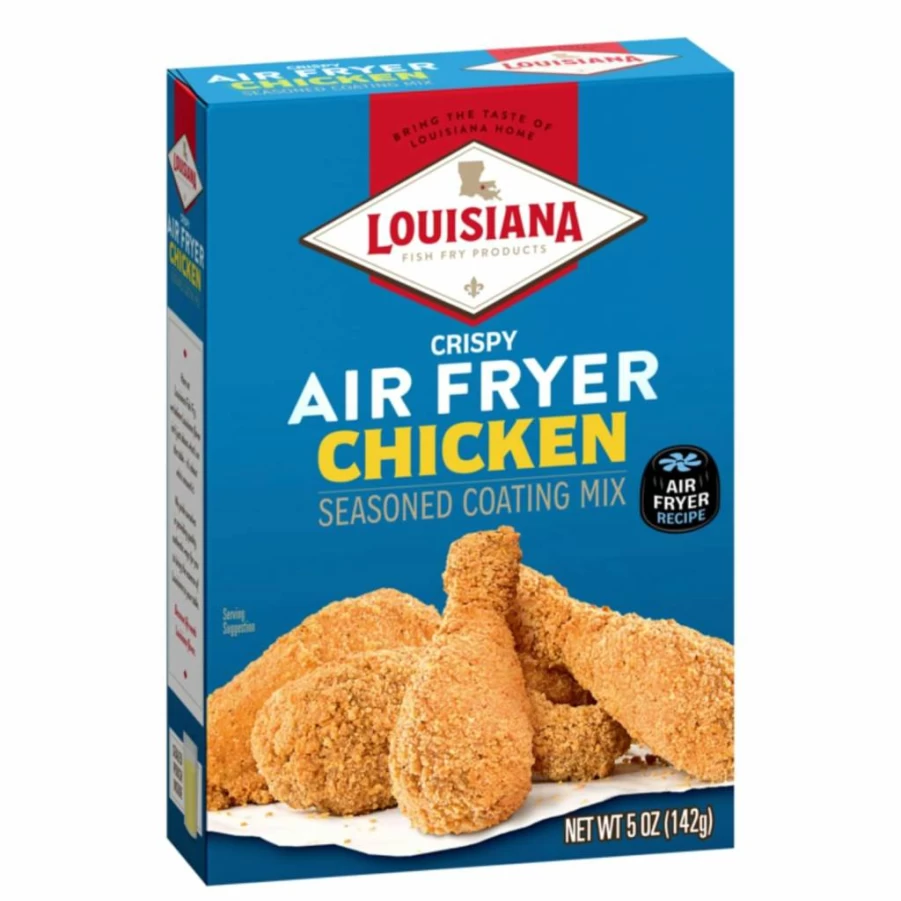 Louisiana Fish Fry Products Chicken Seasoned Coating Mix for Air Fryer - 5 Oz Bag, Crispy & Flavorful