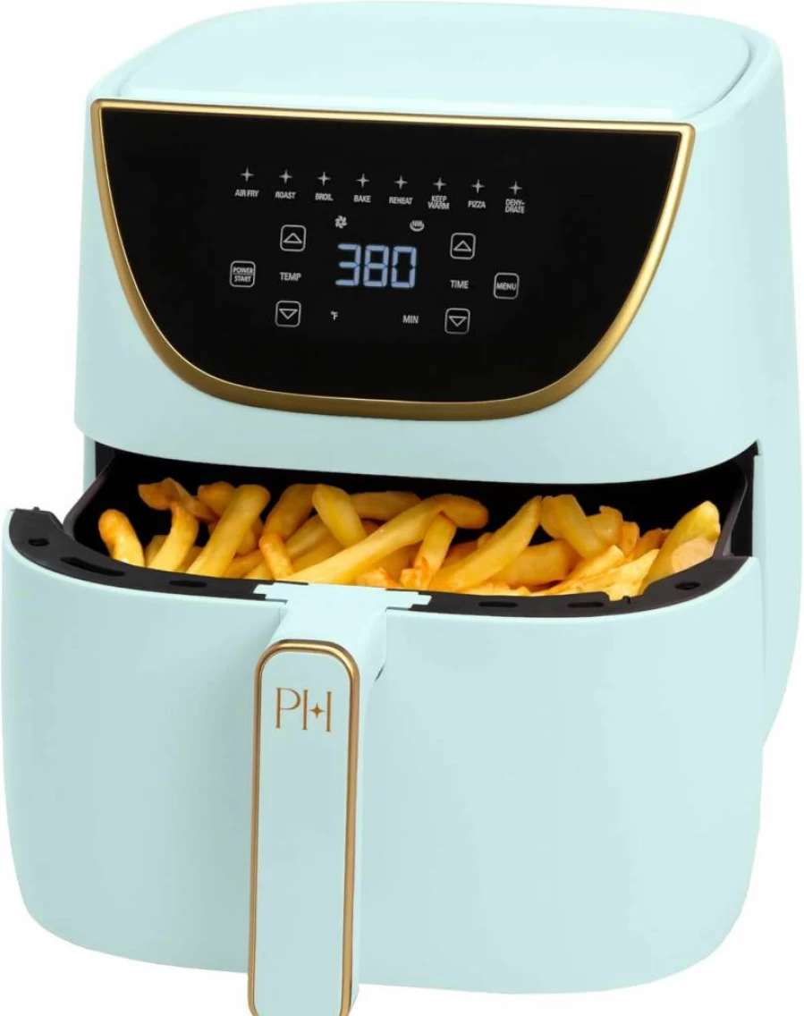 Paris Hilton 6-Quart Air Fryer with Touchscreen, 8-in-1 Functions, PFAS-Free Nonstick, Dishwasher Safe, Pink