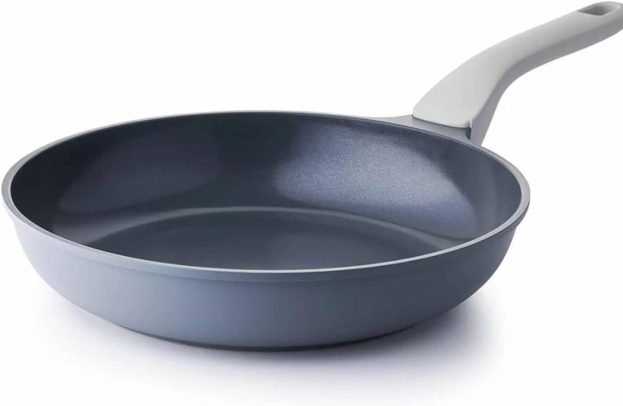 PRICUSIS Nonstick Ceramic Frying Pan 8/10/12 Inch, PFOA & PFAS Free Skillet, Healthy Cookware for Eggs & Omelets, Induction Compatible, Dishwasher Safe, Gray (8-Inch)