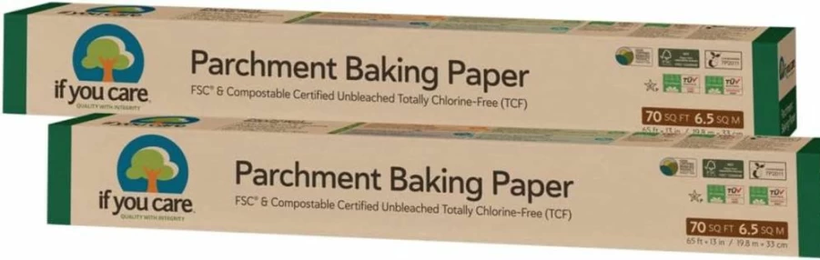 If You Care Unbleached Parchment Baking Paper - 70 Sq Ft Non-Stick, Eco-Friendly Baking Sheets for Cooking & Roasting