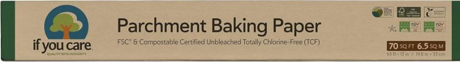 If You Care Unbleached Parchment Baking Paper - 70 Sq Ft Non-Stick, Eco-Friendly Baking Sheets for Cooking & Roasting
