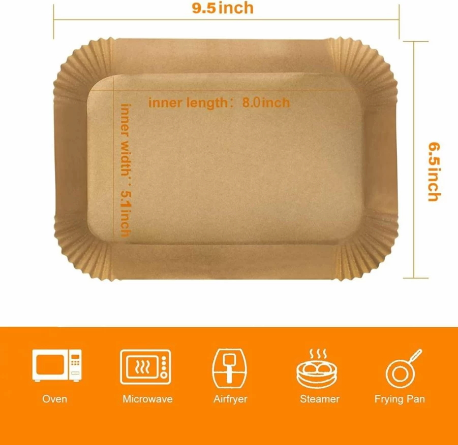 100 Pcs CEGOUT Air Fryer Liners Disposable, Non-Stick Parchment Paper for Ninja, Cosori, Chefman, Dual Air Fryers - Compatible with DZ201, DZ401, DZ550 & More