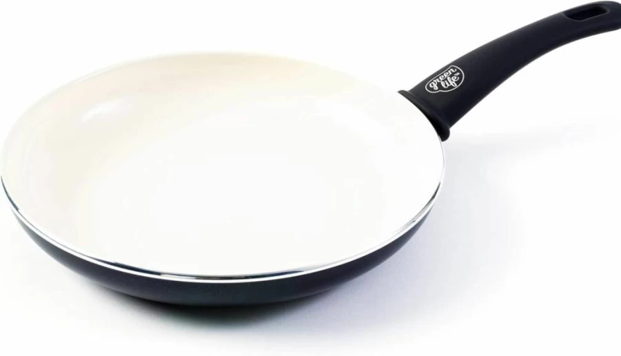 GreenLife 8" Ceramic Nonstick Frying Pan Skillet - PFAS-Free, Dishwasher Safe, Soft Grip Handle, Turquoise Cookware