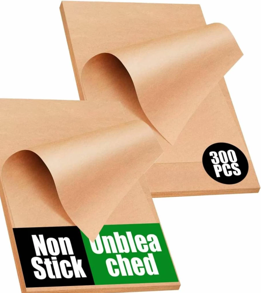 AMFOCUS 200-Pack Unbleached Precut Parchment Paper 12x16 Inches - Non-Stick Baking Sheets for Oven, Air Fryer, Grilling & Half Sheet Pans, BPA-Free & Eco-Friendly