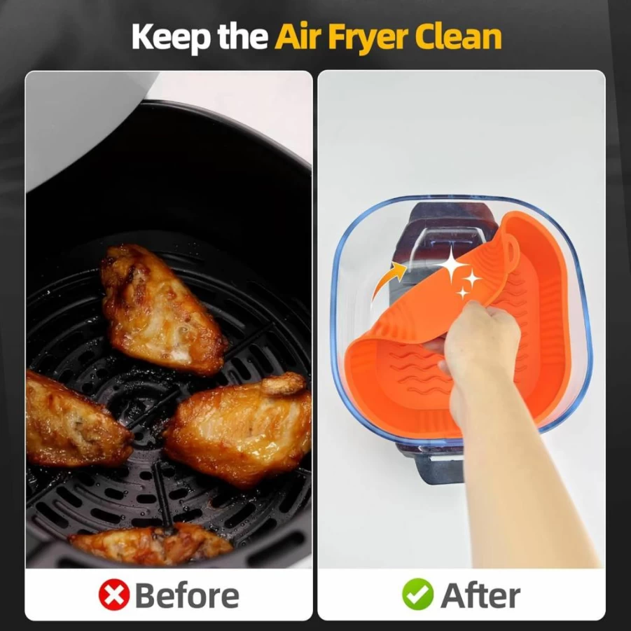 260Pcs AODPWEN Air Fryer Liners for Ninja Foodi 4-in-1, Disposable Non-Stick Square Parchment Paper, Unbleached Air Fryer Accessories for Easy Cleanup