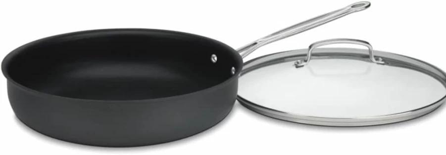 Cuisinart Chef's Classic 12-Inch Nonstick Deep Fry Pan with Cover, Hard Anodized Cookware, 622-30DFP1