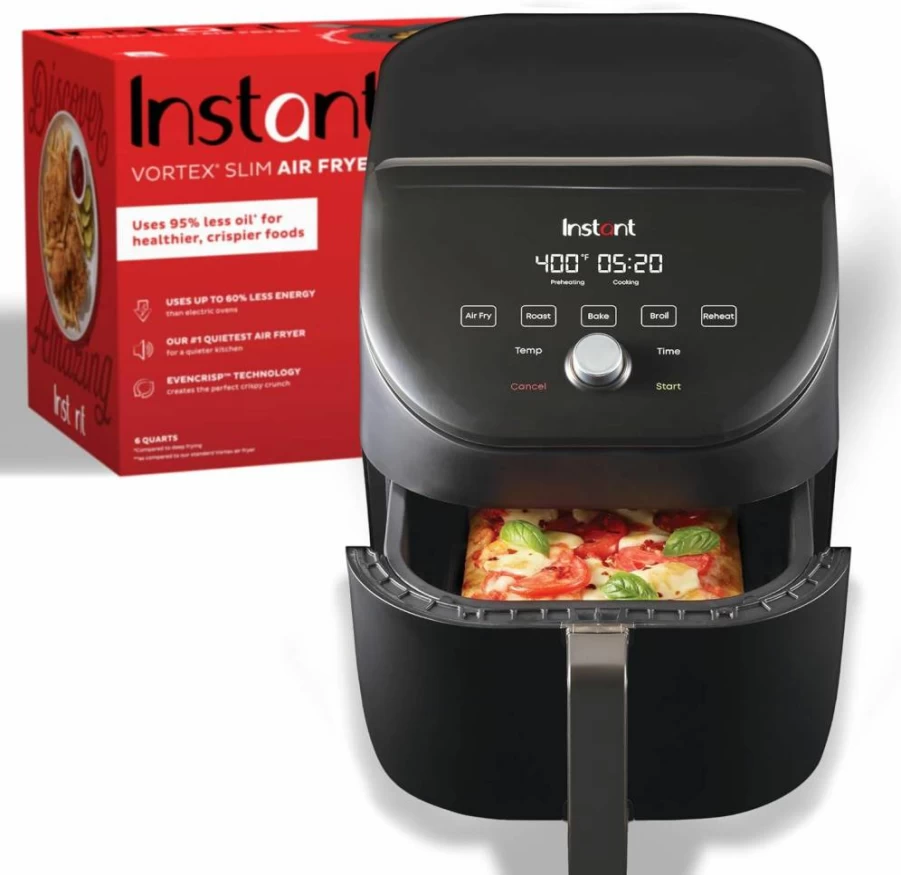 Instant Pot 10Qt Air Fryer with EvenCrisp Technology - 7-in-1 Multi-Cooker for Frying, Baking, Roasting, Dehydrating & Rotisserie, Includes 100+ Digital Recipes, Stainless Steel Construction