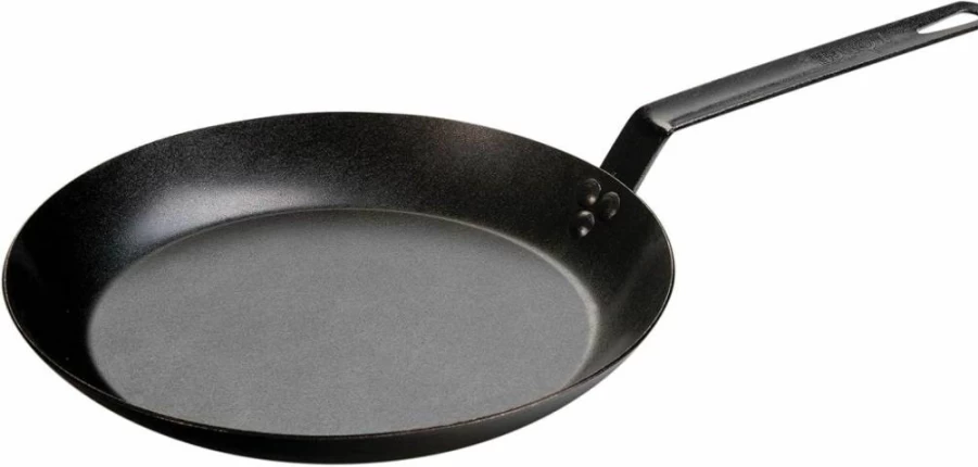 Lodge 10 Inch Pre-Seasoned Carbon Steel Skillet - Oven, Stove, Grill & Campfire Safe Cookware