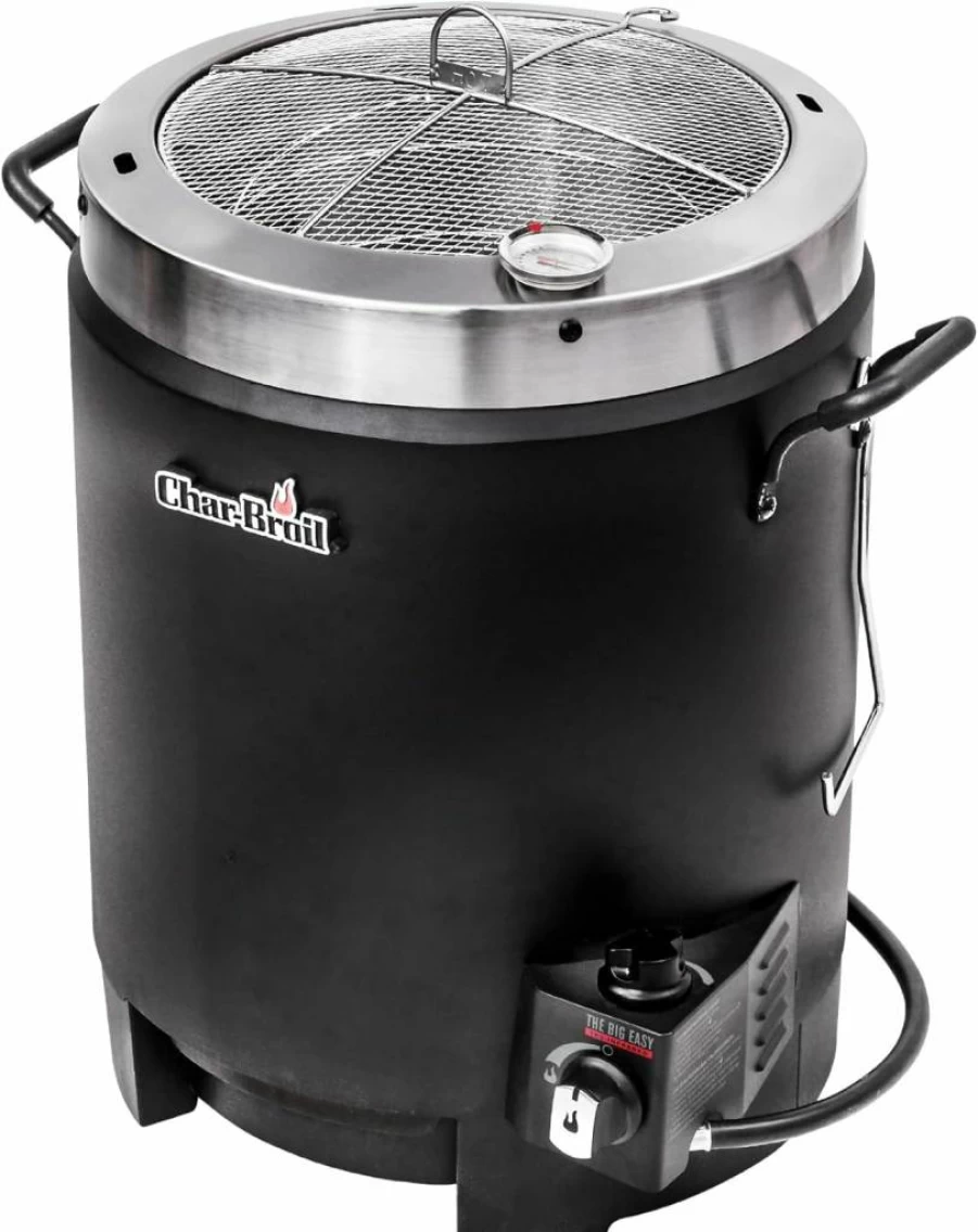 Char-Broil The Big Easy TRU-Infrared Propane Turkey Fryer - Oil-Less Stainless Steel Outdoor Cooker, Black (Model 17102065)