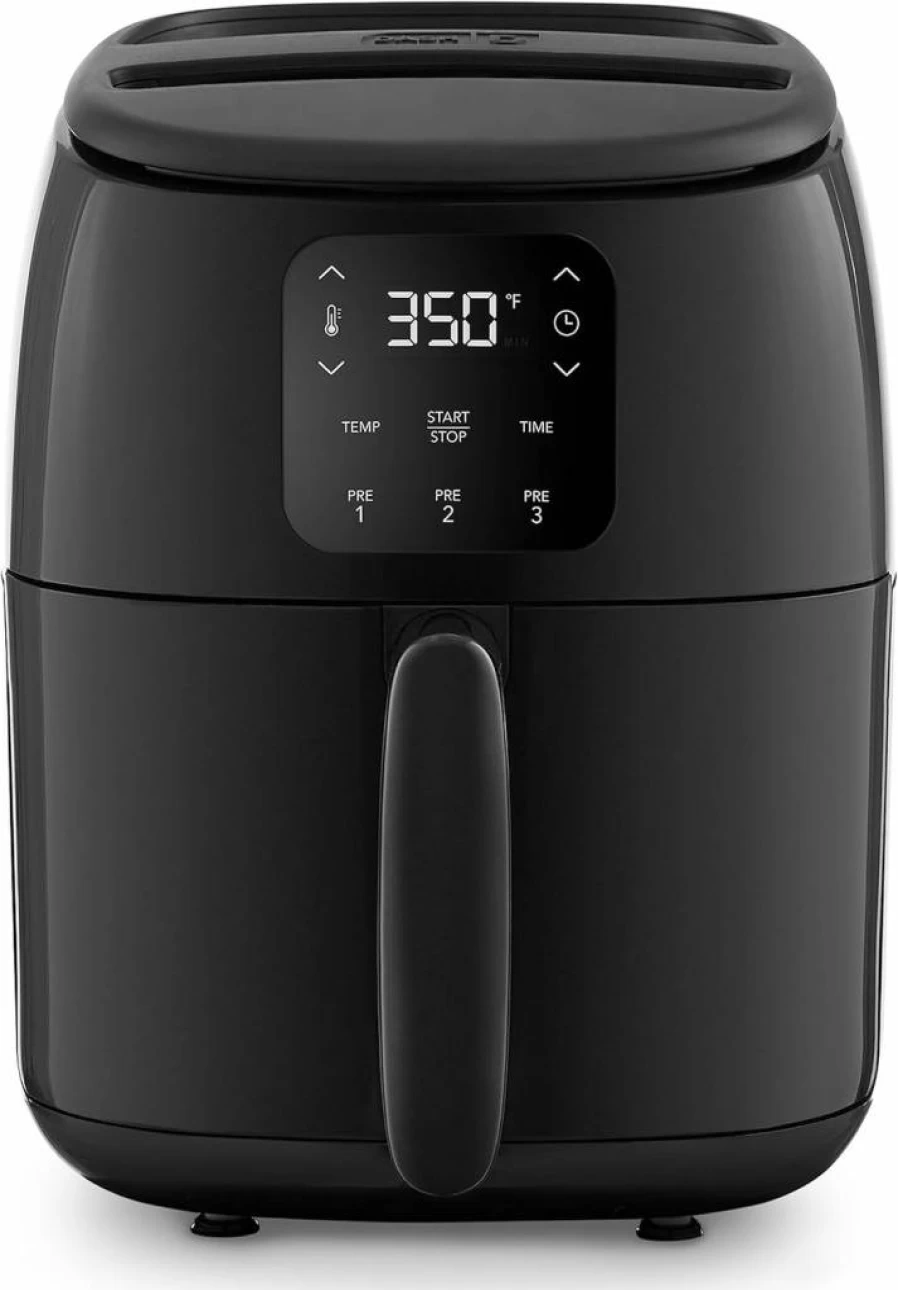 DASH 2.6 Qt. Red Electric Air Fryer Oven - Compact, 1000W, Digital Controls, Auto Shut Off, Healthy Cooking for Small Spaces