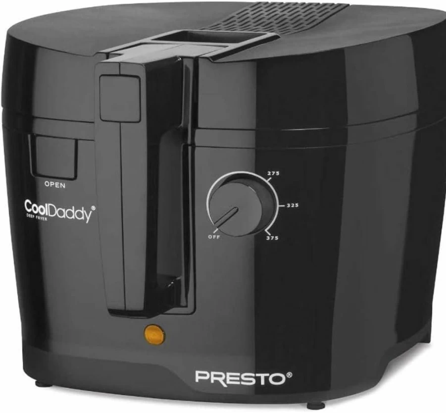 Presto Cool-Touch Deep Fryer - Cooldaddy 05442 Black Electric Safe Oil Cooker