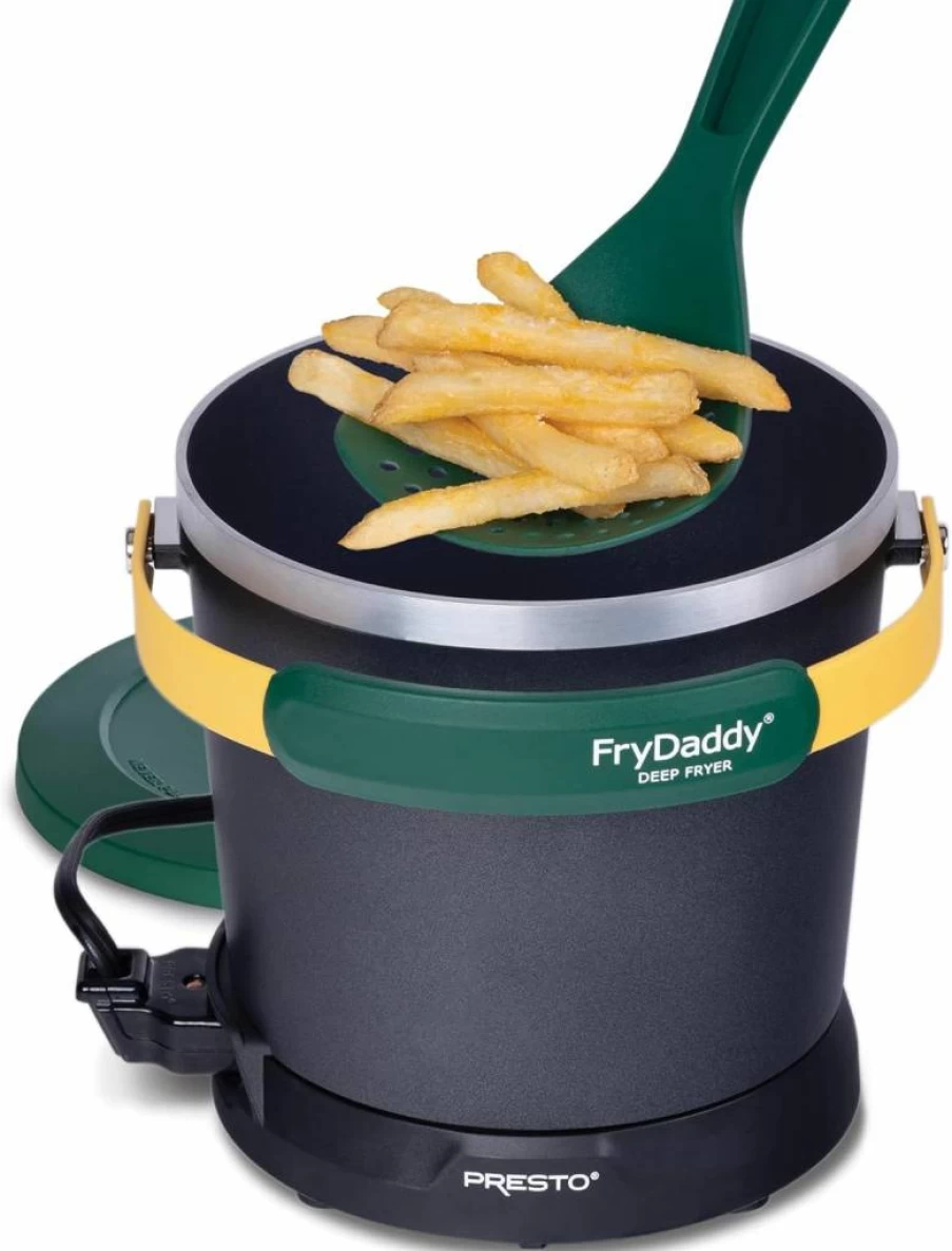 Presto 05420 Frydaddy Electric Deep Fryer - Compact Black Deep Fat Fryer for Home Cooking