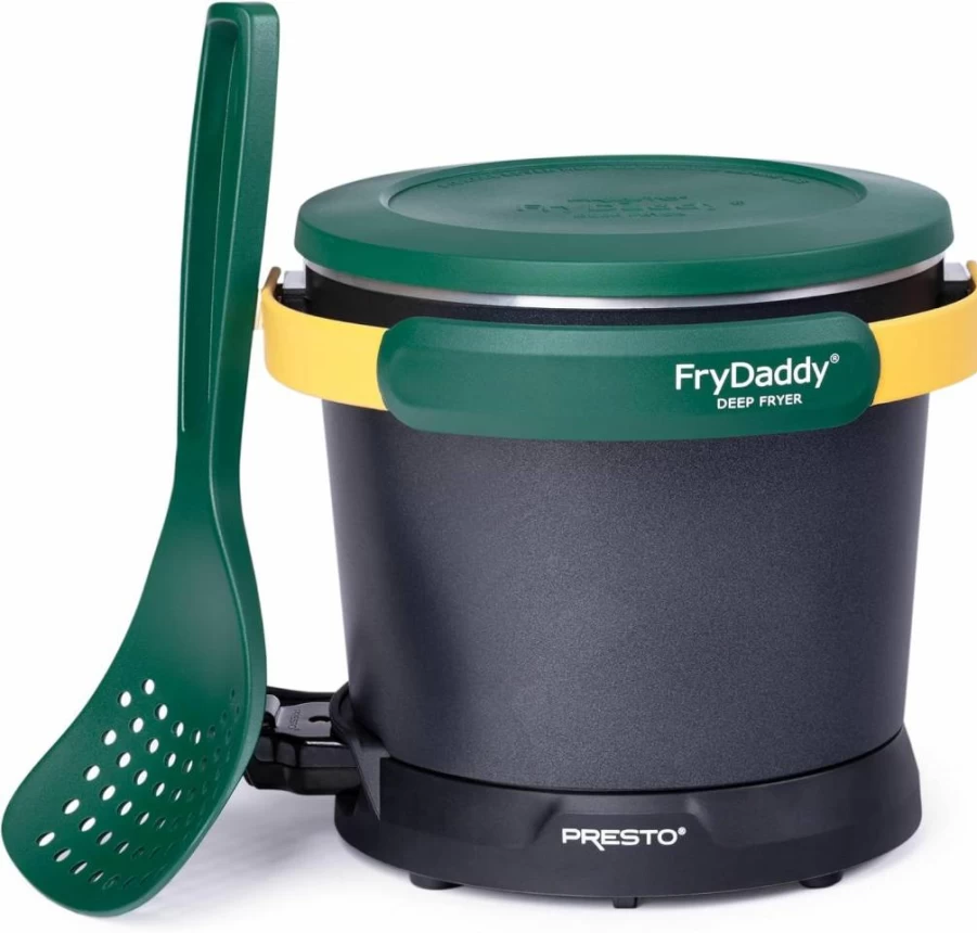 Presto 05420 Frydaddy Electric Deep Fryer - Compact Black Deep Fat Fryer for Home Cooking