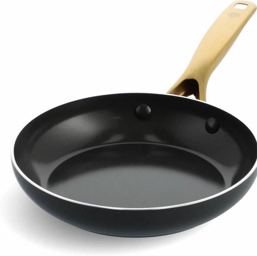 Blue Diamond 10-Inch Nonstick Ceramic Frying Pan Skillet, PFAS & PTFE-Free, Oven & Dishwasher Safe, Induction Compatible, Metal Utensil Friendly, Black Egg & Omelet Pan