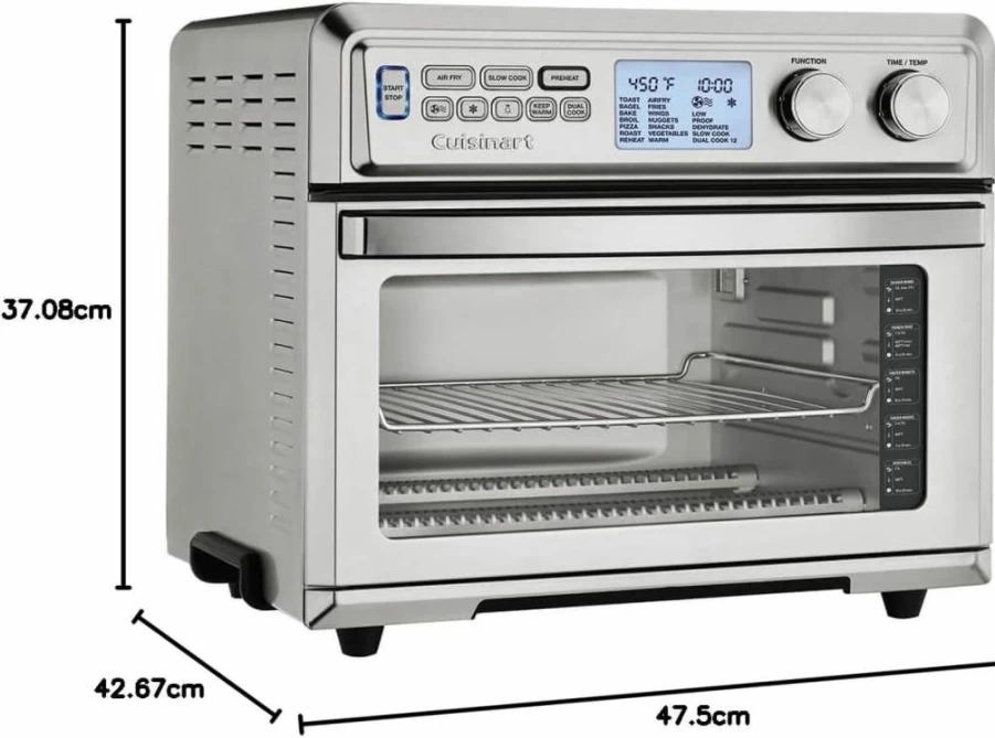 Cuisinart TOA-95 Digital Air Fryer Toaster Oven with 1800W Power, Large Capacity, Stainless Steel, Digital Controls & Adjustable Temperature