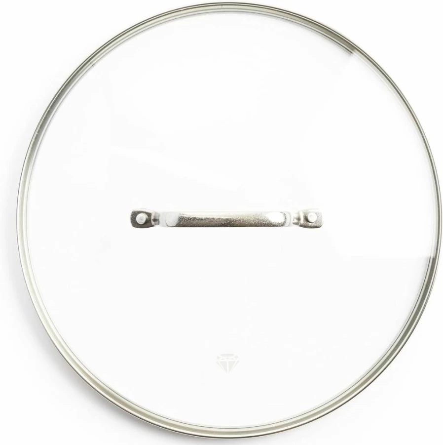 Blue Diamond 8.5-Inch Tempered Glass Lid - Universal Fit for Frying Pans, Skillets, Saucepans & Stockpots - Oven & Dishwasher Safe Up to 350°F - Clear Glass with Stainless Steel Handle