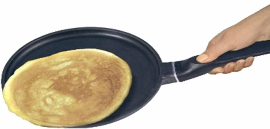 Starfrit 10" Non-Stick Tawa Pan - 26cm Aluminum Cooking Pan - Oven Safe & PFOA Free - Easy Clean Black Multi-Purpose Pan