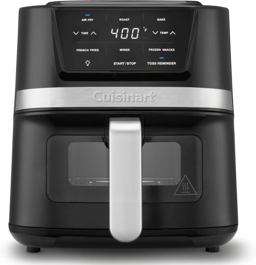 Cuisinart Air Fryer Toaster Oven with 6-Quart Capacity, 5 Presets for Roasting, Baking, Broiling, Air Frying & Keep Warm, Stainless Steel Design with Dishwasher-Safe Parts, Quick & Easy Electric Oven - Air-200 Model